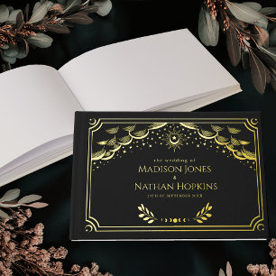 Classy Gold Tarot Card Mariage Livre d'or