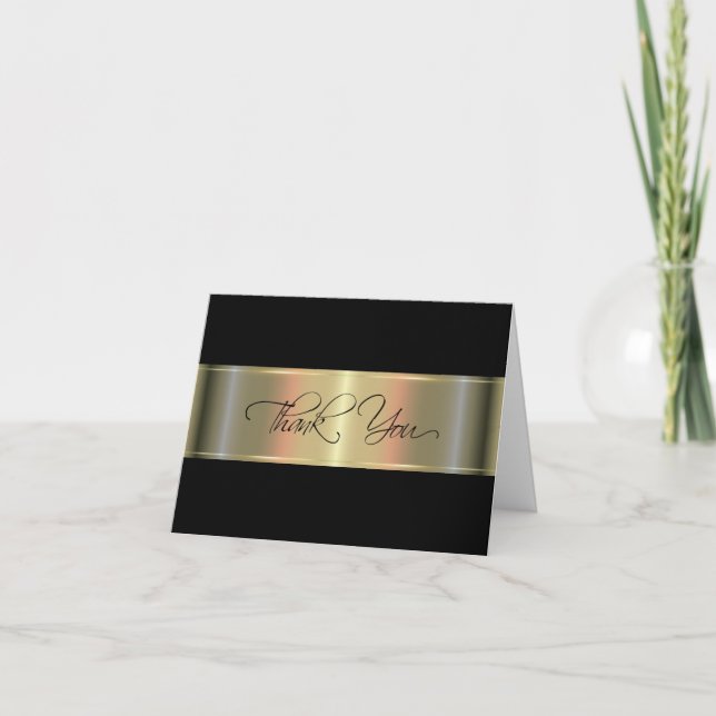 Classy Gold Tone Business Vielen Dank Karten (Vorderseite)