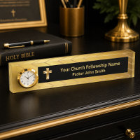 Classy Gold und Black Church Pastor Desk Namplate