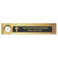 Classy Gold und Black Church Pastor Desk Namplate