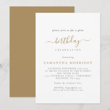 Classy Gold Weiß jedes Alter Geburtstag