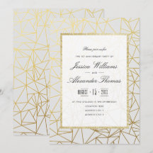 Classy Gold & White 1. Hochzeitstag