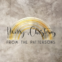 Classy Golden Rainbow Family Name Frohe Weihnachte