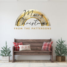 Classy Golden Rainbow Family Name Frohe Weihnachte