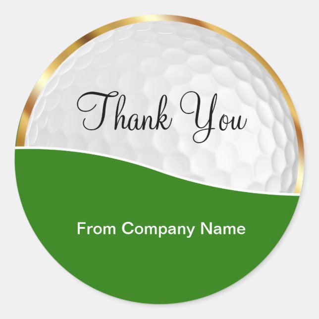 Classy Golf Theme Danke Stickers (Vorderseite)