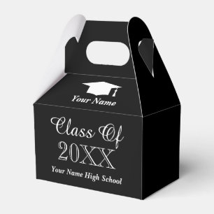 Classy Graduierungsparty Gunst mit Namen Geschenkschachtel