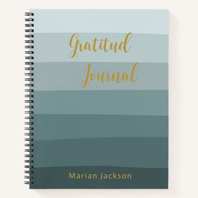 Classy Gratitud Journal nuances de Green Custom (Devant)
