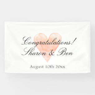 Classy Gratulationen Hochzeitsbanner mit Herz Banner