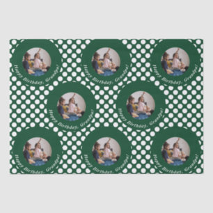 Classy Green Polka Dot Pattern Geburtstag Seidenpapier