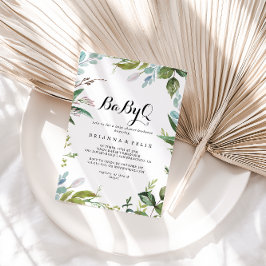 Classy Greenery BabyQ Baby Duschgrill Einladung