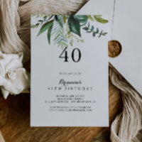Classy Greenery Tropical 40. Geburtstag Party