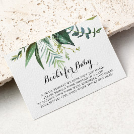 Classy Greenery Tropical Baby Shower Buy Request Begleitkarte