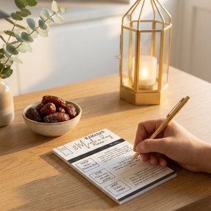 Classy Greeny Ramadan 3 Mahlzeiten am Tag Planer Post-it Klebezettel