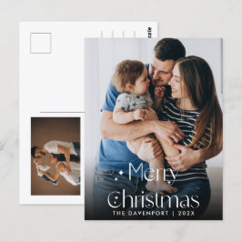 Classy Hand Schriftliche Weihnachtspostkarte Postkarte