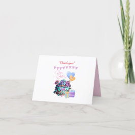 Classy Happy Birthday Cake Balloons Geschenke Dankeskarte