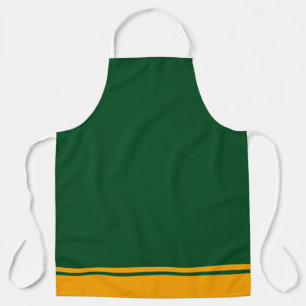Classy Harvest Green Golden Orange Streifen Hem Schürze
