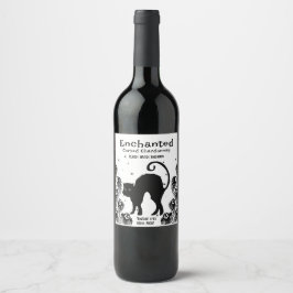 Classy Hexe Verzauberter verfluchter Chardonnay Weinetikett