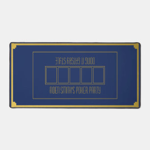 Classy Homme Texas Hold'em Blue Gold Poker Table