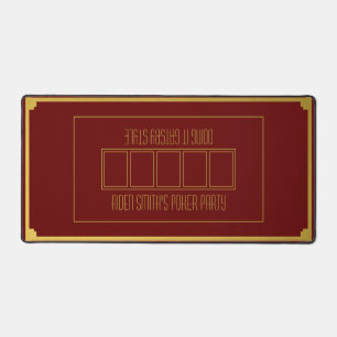 Classy Hommes Texas Hold'em Red Gold Poker Table
