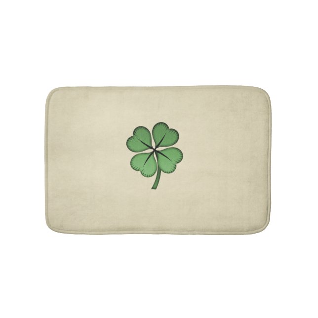 Classy Irish Lucky Kleeblatt Badematte (Vorderseite)