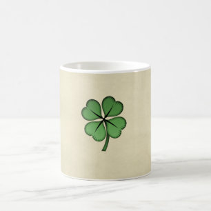 Classy Irish Lucky Kleeblatt Kaffeetasse