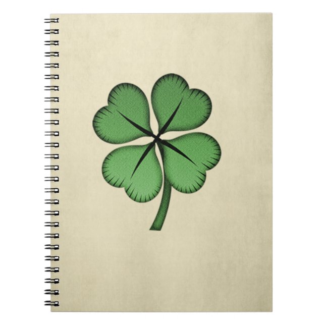 Classy Irish Lucky Kleeblatt Notizblock (Vorderseite)