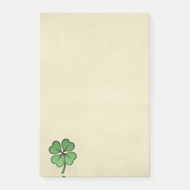 Classy Irish Lucky Kleeblatt Post-it Klebezettel (Vorderseite)