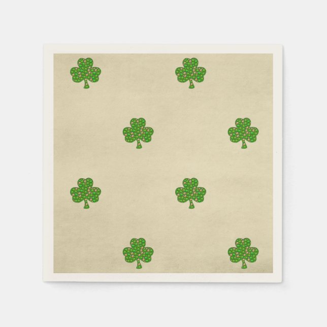Classy Irish Lucky Kleeblatt St. Patrick's Day Serviette (Vorderseite)