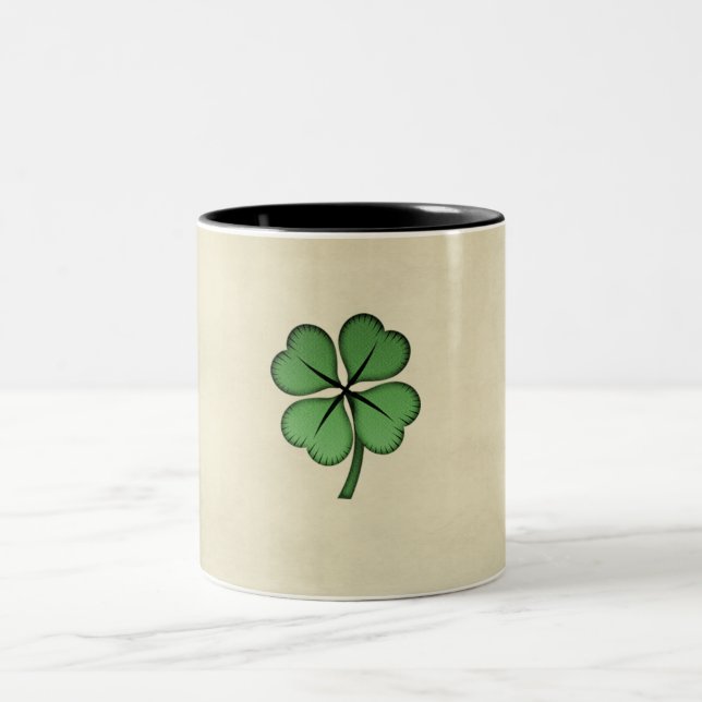 Classy Irish Lucky Kleeblatt Zweifarbige Tasse (Mittel)