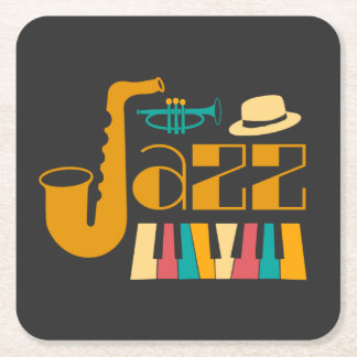 Classy Jazz Soul Rechteckiger Pappuntersetzer