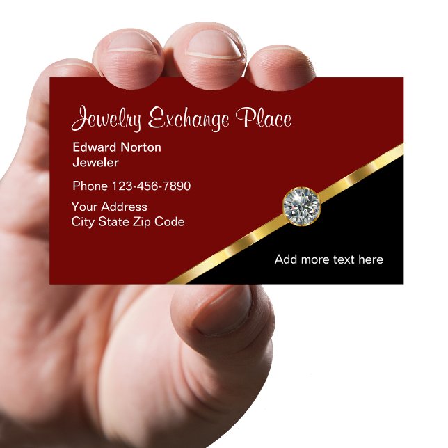 Classy Jeweler Business Cards Visitenkarte (Von Creator hochgeladen)