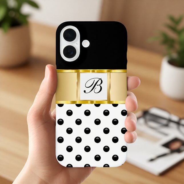 Classy Ladys Girls Monogram Bling iPhone 16 Hülle (Von Creator hochgeladen)
