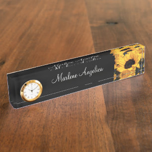Classy Ladys Monogram Führungskraft Desk Name Tel Namensplakette