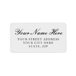 Classy Light Silver Return Address Labels Adressaufkleber
