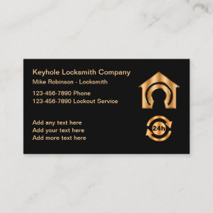 Classy Locksmith 24 Stunden Service Visitenkarte