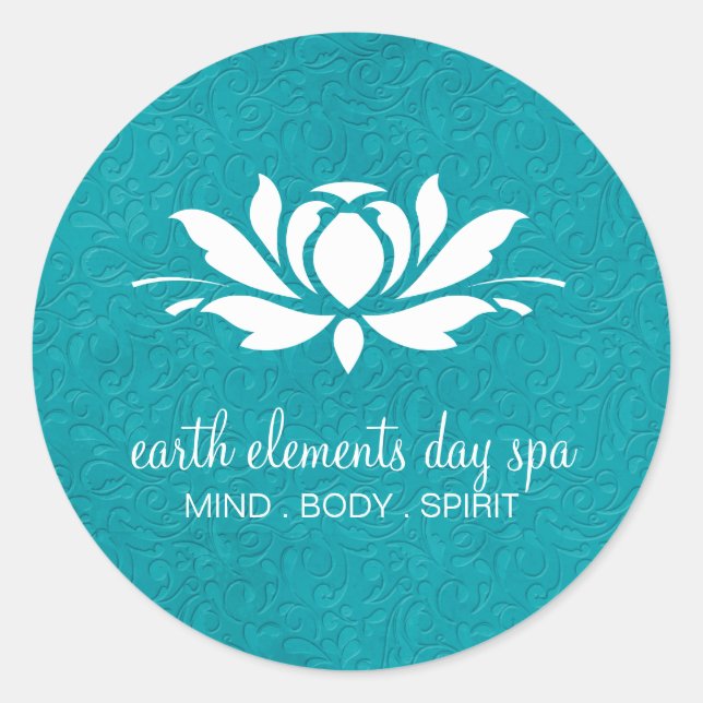 Classy Lotus Blume und Aufkleber für den Wellness- (Vorderseite)