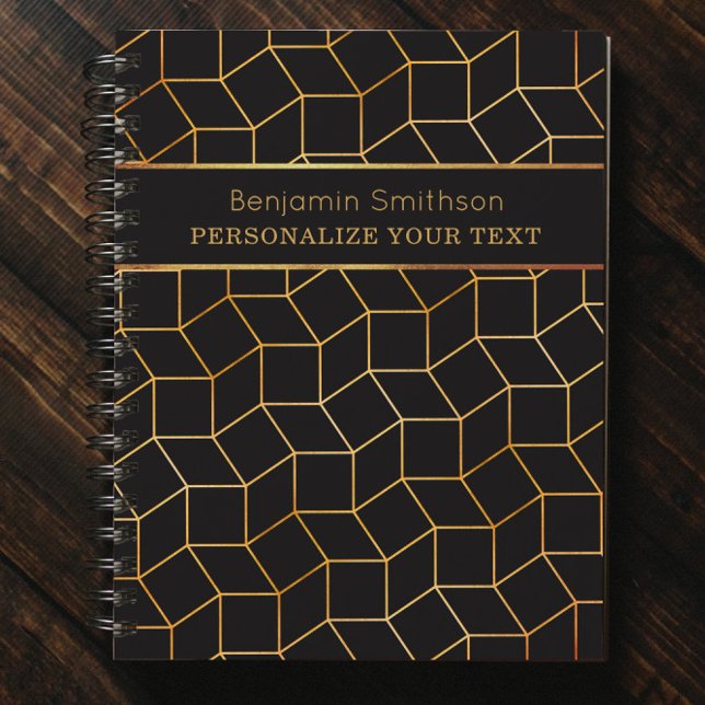 Classy Luxury Abstrait Black Gold Professional (Créateur téléchargé)