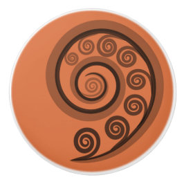 Classy Mandarin-Orange Curly Wirbel Keramik Knob Keramikknauf