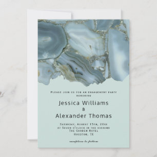 Classy Marble Engagement Partei Einladung