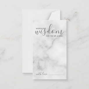 Classy Marble Mariage de conseil et carte de voeux
