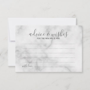 Classy Marble Mariage de conseil et carte de voeux
