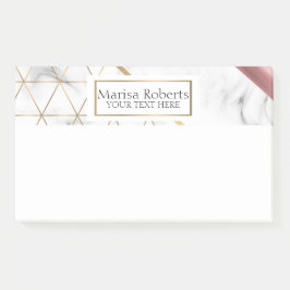 Classy Marmor Design Gold und Rose Gold Details Post-it Klebezettel