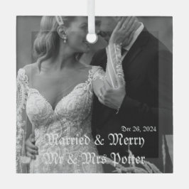 Classy Married & Joyeux Ornement en verre pour Noë