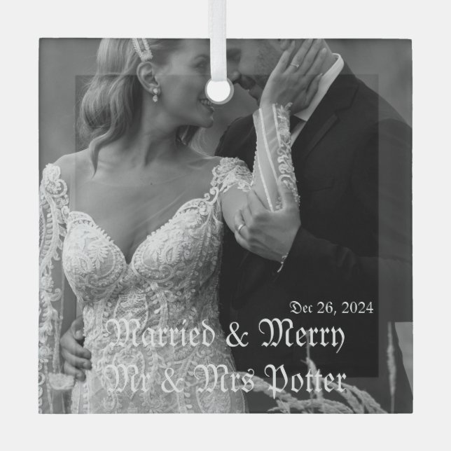 Classy Married & Joyeux Ornement en verre pour Noë (Recto)