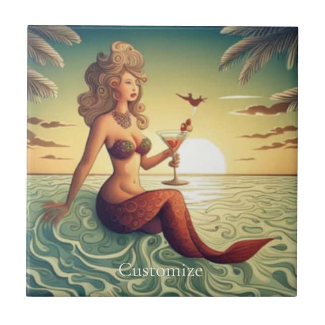 Classy Martini Mermaid Thunder_Cove Fliese (Vorderseite)