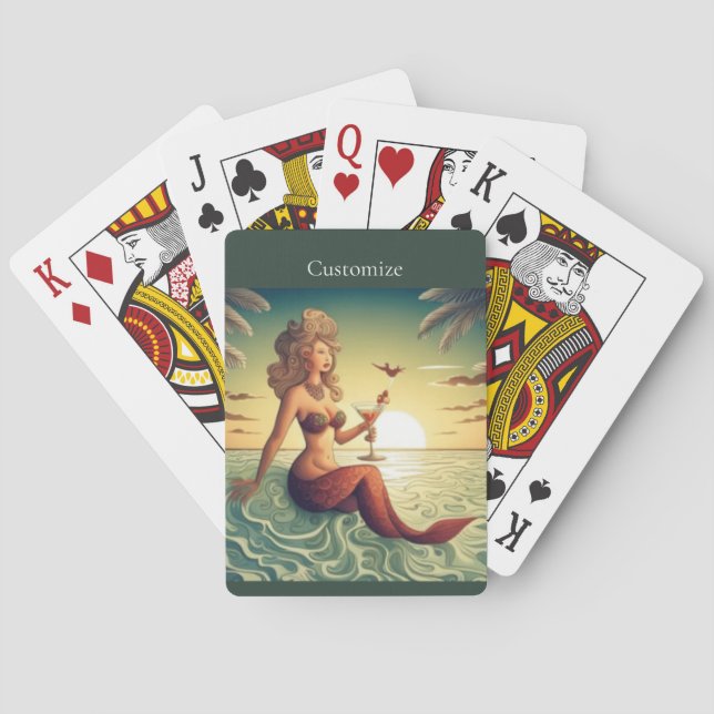 Classy Martini Mermaid Thunder_Cove Spielkarten (Rückseite)