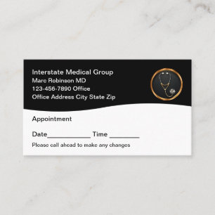 Classy Médicale Docteur Cartes de rendez-vous Nouv