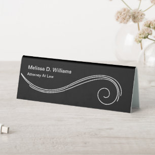 Classy Modern Attorney Office Desk Plaque Design Tischaufsteller