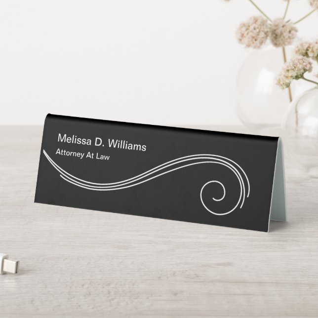 Classy Modern Attorney Office Desk Plaque Design Tischaufsteller (In Situ (Tisch))