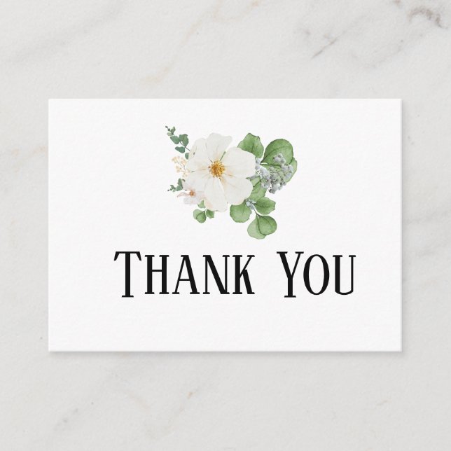 Classy modern minimalist Floral Enclosure Card Begleitkarte (Vorderseite)